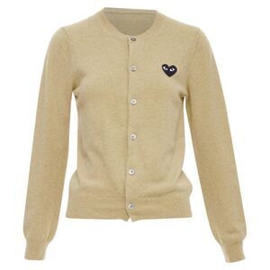 Pre Loved Comme Des Garcons Vintage Cashmere Heart Cardigan Women black | black